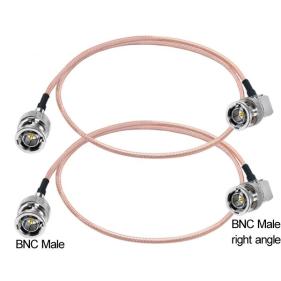 RG179 extension cable with BNC Male to BNC Male Right Angle connector