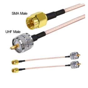 RG316 Coax Cable with SMA Male Female Jack to UHF connector